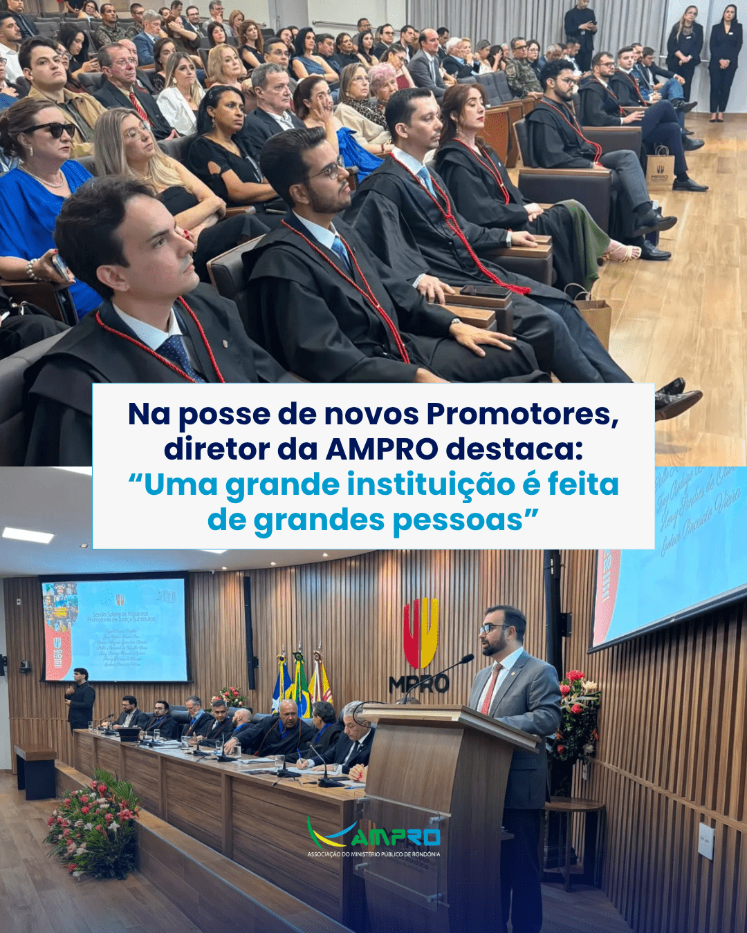 Dr. Marcelo Lincoln Guidio representou a AMPRO na solenidade de posse dos sete novos Promotores de Justiça Dr. Marcelo Lincoln Guidio representou a AMPRO na solenidade de posse dos sete novos Promotores de Justiça